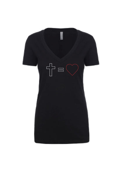 Cross Equals Love Women T-Shirt