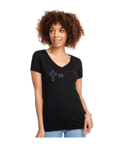 Cross Equals Love Women T-Shirt