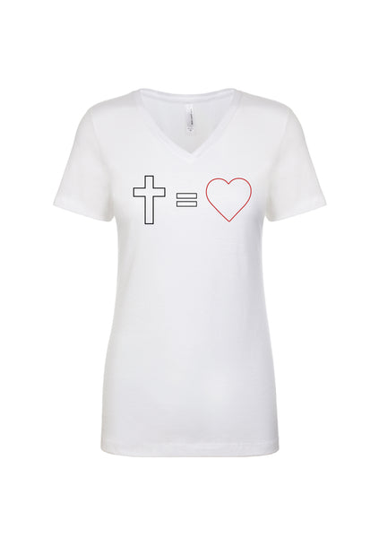 Cross Equals Love Women T-Shirt